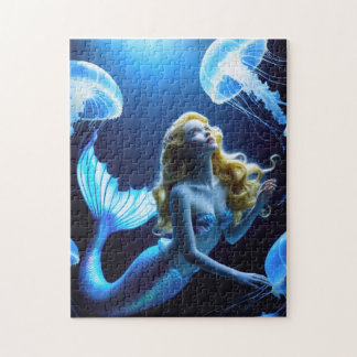 Mermaid and Jellyfish Jigsaw Puzzle