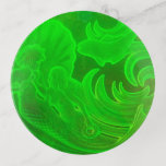 Mermaid and Merman Art Nouveau Trinket Trays<br><div class="desc">Stunning image of a mermaid and merman. This glowing lime-green image shows the romantic aquatic couple floating under the sea. This vintage Art Nouveau design was found on an antique platter made of Uranium glass--sometimes called vaseline glass. In the late 19th century, powdered Uranium ore was mixed with glass to...</div>