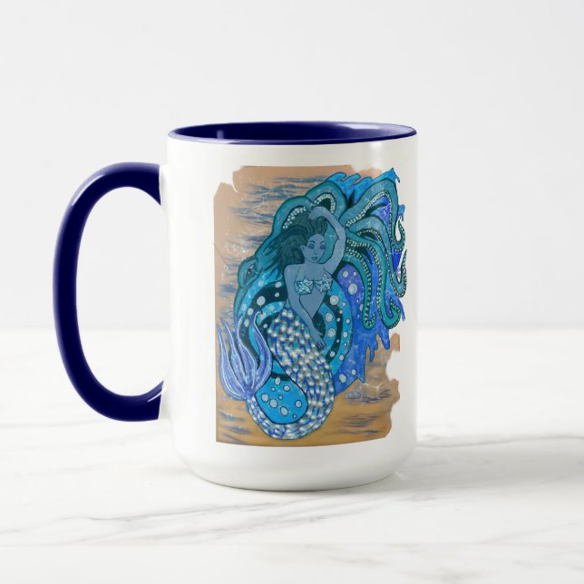 Mermaid and Octopus Mug (Left)