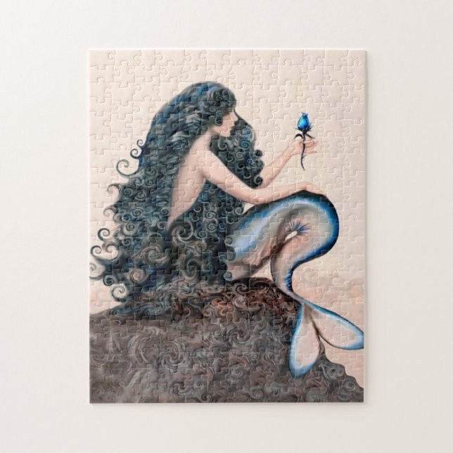 Mermaid and Rose Fantasy Myth Puzzle (Vertical)