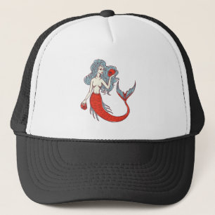 Mermaid and Skulls Trucker Hat
