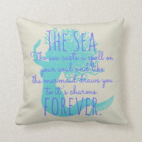 Mermaid and the Sea Quote Nautical Coastal Cottage