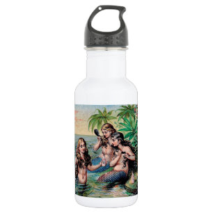 Mermaid Antique Magic Nautical Ocean 532 Ml Water Bottle