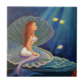 Mermaid Art Tile - By Susan Rodio Art