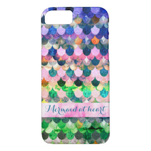 Mermaid at heart-Colourful Mermaidscales Pattern iPhone 8/7 Case