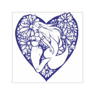 Mermaid at Heart                                   Self-inking Stamp