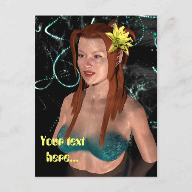 Mermaid at Night Postcard (Front)