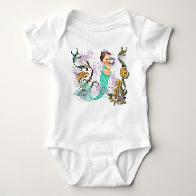 Mermaid Baby Bodysuit (Front)