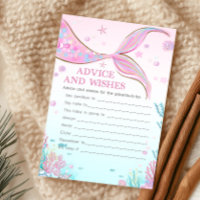 Mermaid Baby Shower Advice and Wishes Game