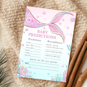 Mermaid Baby Shower Baby Predictions Game