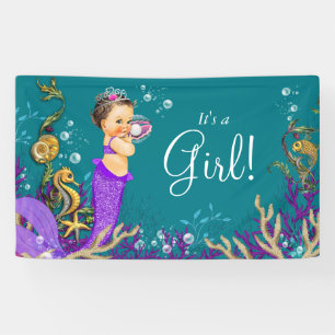 Mermaid Baby Shower Banner