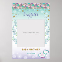Mermaid Baby Shower Birthday Photo Booth Prop