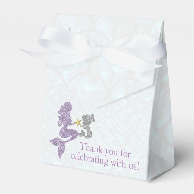 Mermaid Baby Shower Favour Box (Front Side)