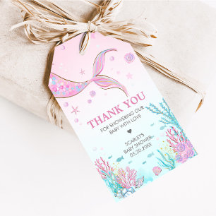 Mermaid Baby Shower Favour Tag