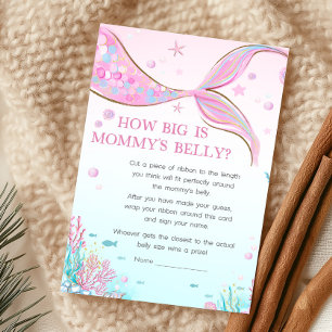 Mermaid Baby Shower How Big Is Mommy's Belly Game