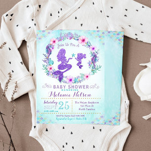 Mermaid Baby Shower Invitation Sprinkle