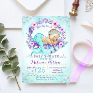 Mermaid Baby Shower Invitation Sprinkle
