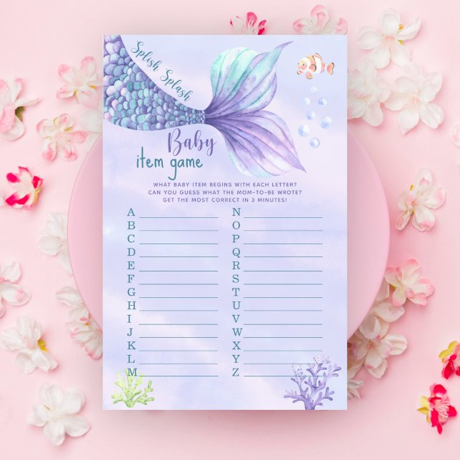 Mermaid Baby Shower Under the sea Baby Item Game (Creator Uploaded)