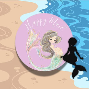 Mermaid Baby Shower. Under The Sea. Glitter Labels