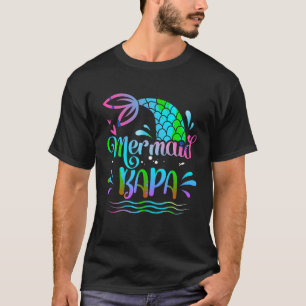 Mermaid Bapa Cute Mermaid Birthday Family Matching T-Shirt