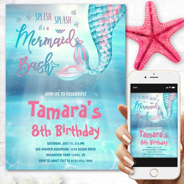Mermaid Bash Birthday Invitation (Creator Uploaded)