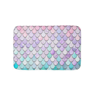 Mermaid Bath Mat, Mermaid Bathroom Decor Mat