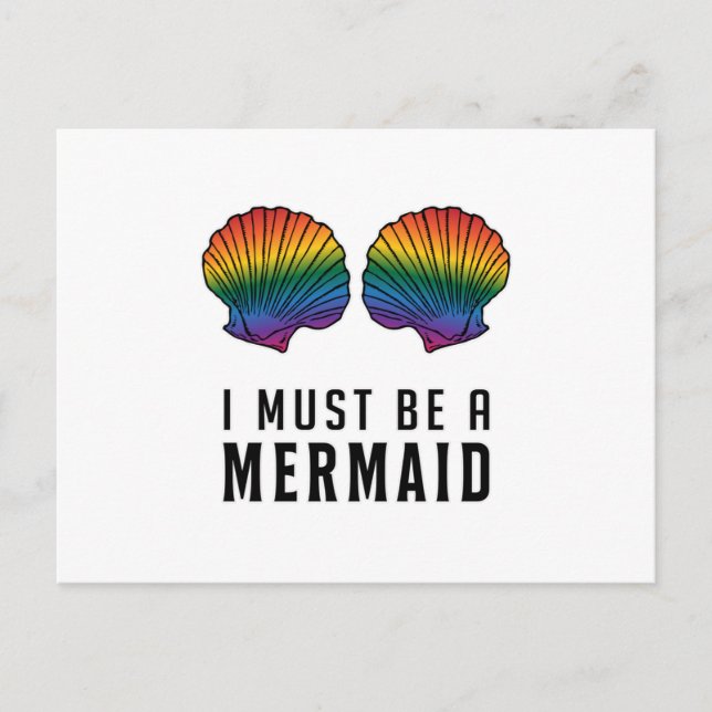 Mermaid Beach Bikini Carnival Bra Shell BH Gift Postcard (Front)