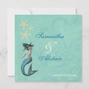 Mermaid Beach Coastal Wedding Invitation
