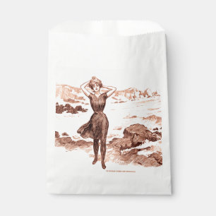 Mermaid Beach Gibson Girl Victorian Antique Favour Bag