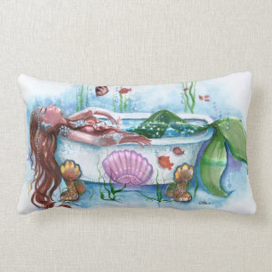Mermaid Beauty in the Bath tub Lumbar Cushion