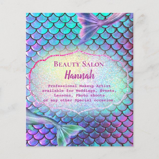 mermaid beauty salon flyer (Front)