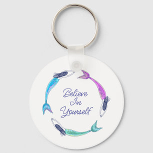 Mermaid - believe in yourself key ring