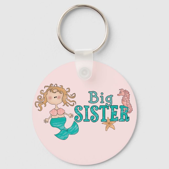 Mermaid Big Sister Key Ring (Front)
