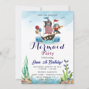 Mermaid Birthday Bash Invitation