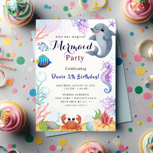 Mermaid Birthday Bash Invitation