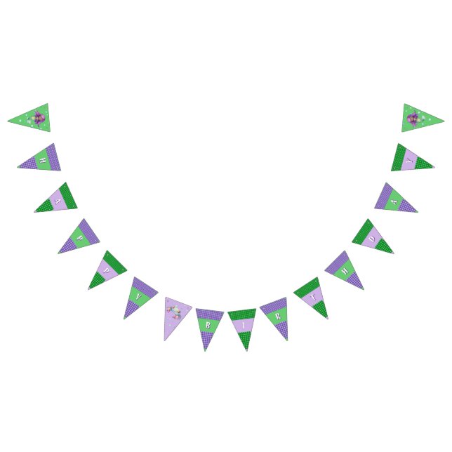 Mermaid Birthday bunting banner (All)