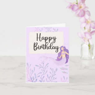 Mermaid Birthday Card for Girls