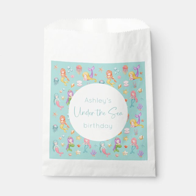 Mermaid Birthday Favour Bag (Front)