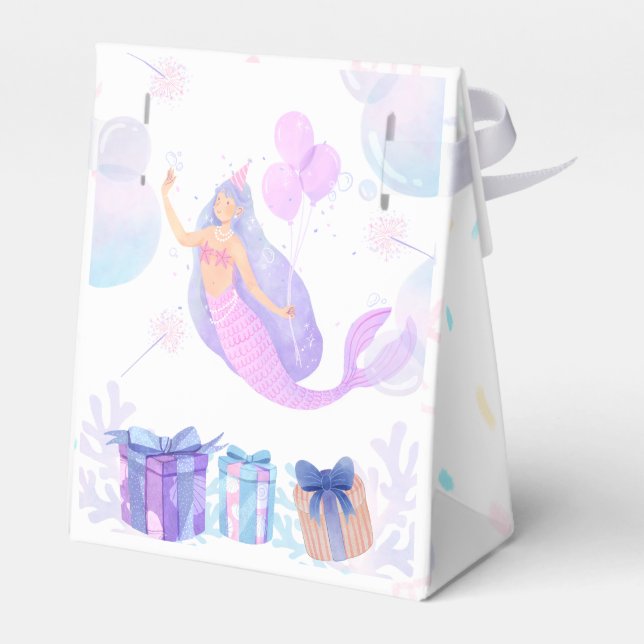 Mermaid Birthday Favour Box (Back Side)