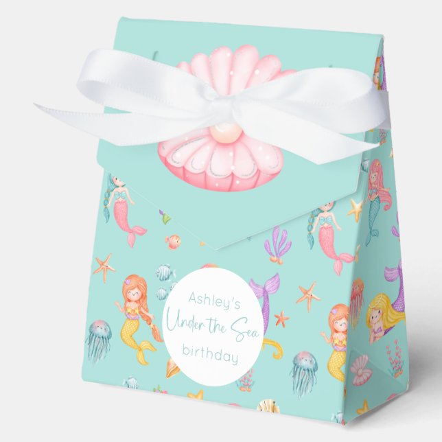 Mermaid Birthday Favour Boxes (Front)