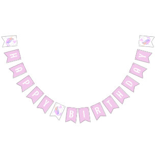 Mermaid Birthday Girl 1st Party Pastel Pink Bunting