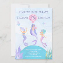 Mermaid Birthday Invitation