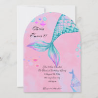 Mermaid Birthday Invitation