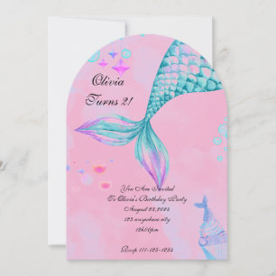 Mermaid Birthday Invitation