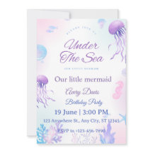 Mermaid Birthday Invitation