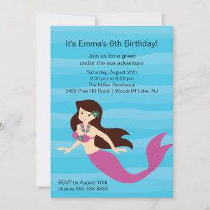 Mermaid Birthday Invitation