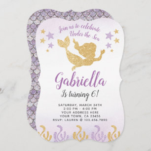 Mermaid Birthday Invitation