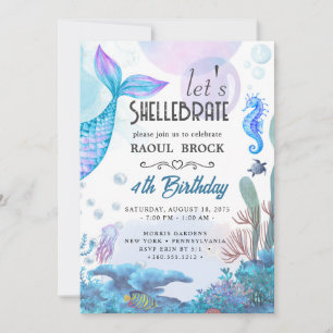 mermaid birthday invitation