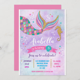 Mermaid Birthday Invitation