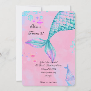 Mermaid Birthday Invitation